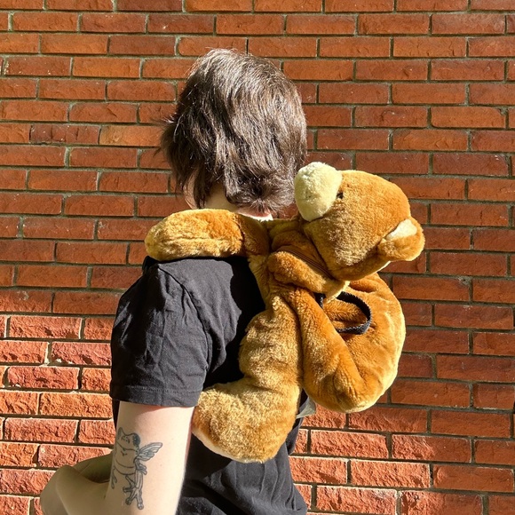 Teddy bear plush backpack - Picture 2 of 14